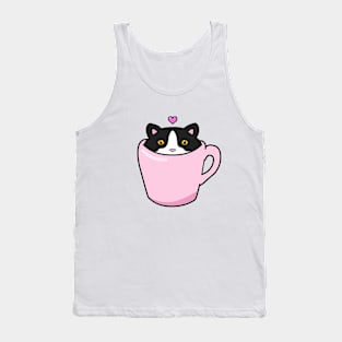 Cute Tuxedo Cat Tank Top